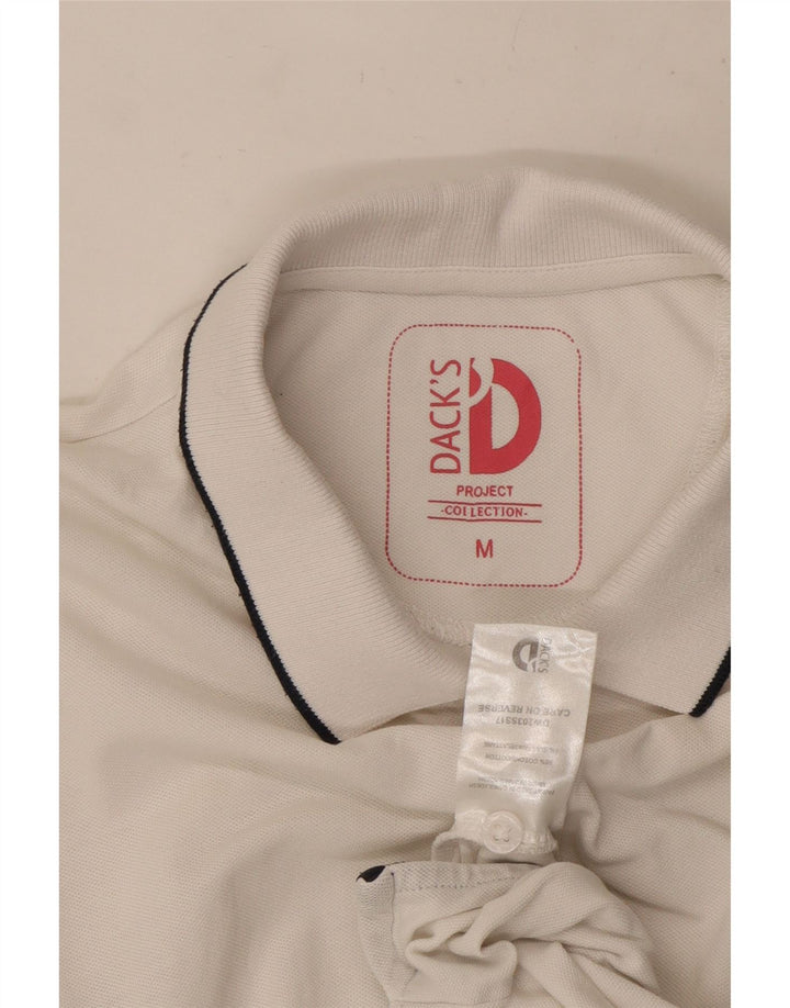Dack's Damen-Poloshirt UK 12 aus mittelweißer Baumwolle