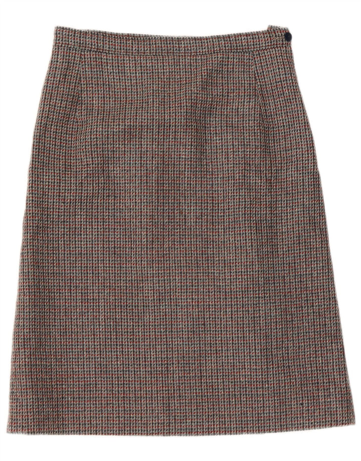 Vintage Damen A-Linienrock W30 Mittelgrauer Hahnentritt