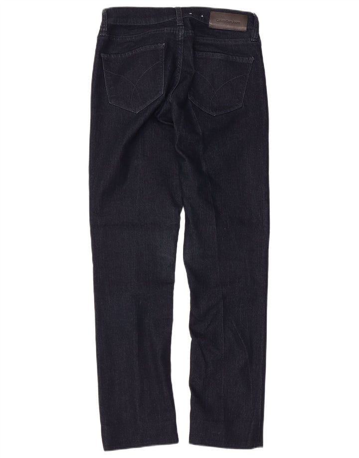 Calvin Klein Damen Straight Jeans W32 L27 Marineblaue Baumwolle