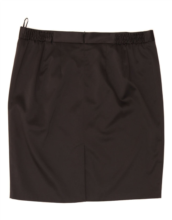 ANN HARVEY Damen gerader Rock UK 22 2XL W44 Schwarz Polyester