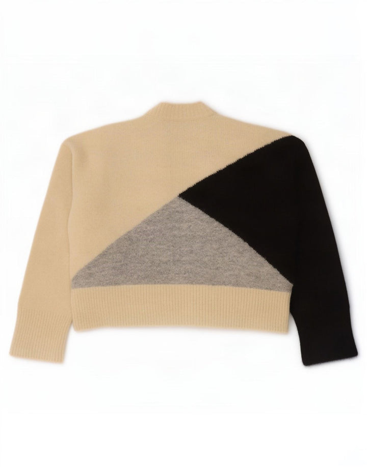 Rollkragenpullover für Damen von Zara, Gr. 14, Mittelbeige, Farbblock