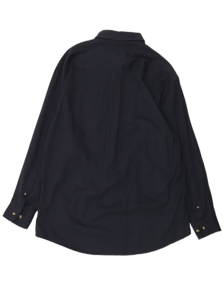 Dockers Herrenhemd aus mittelblauer Baumwolle in Marineblau