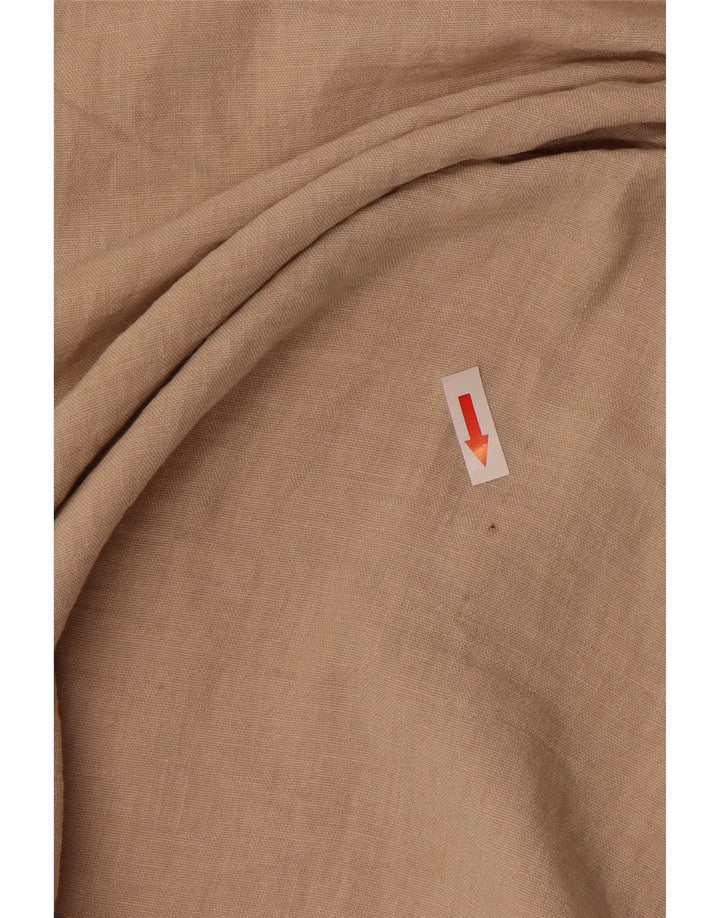 Zara Damen Ärmelloses A-Linien-Kleid UK 12 Mittelbeige