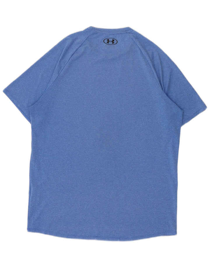 Under Armour Herren-T-Shirt-Oberteil aus mittelblau meliertem Polyester