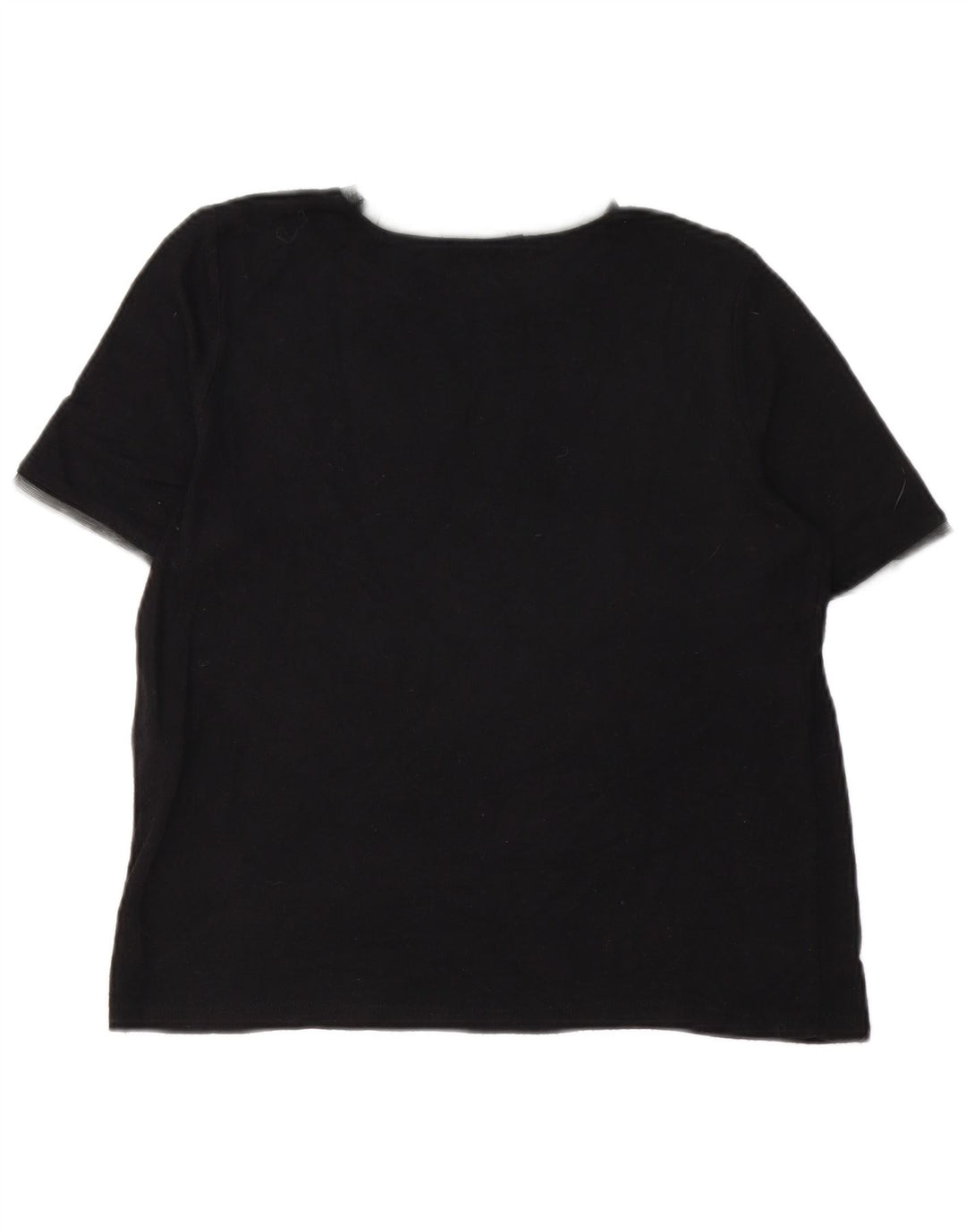 Zara Damen T-Shirt Top UK 12 Medium Schwarz Viskose