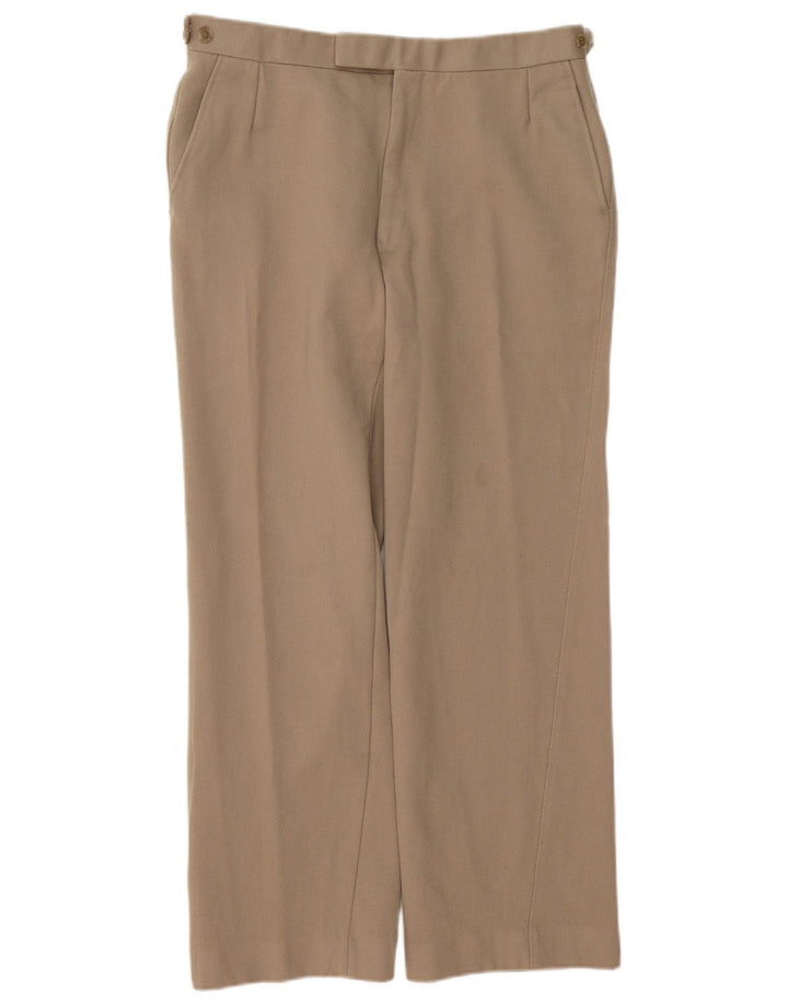 BLADEN Herren-Anzughose, gerade, W34, L27, beige Wolle