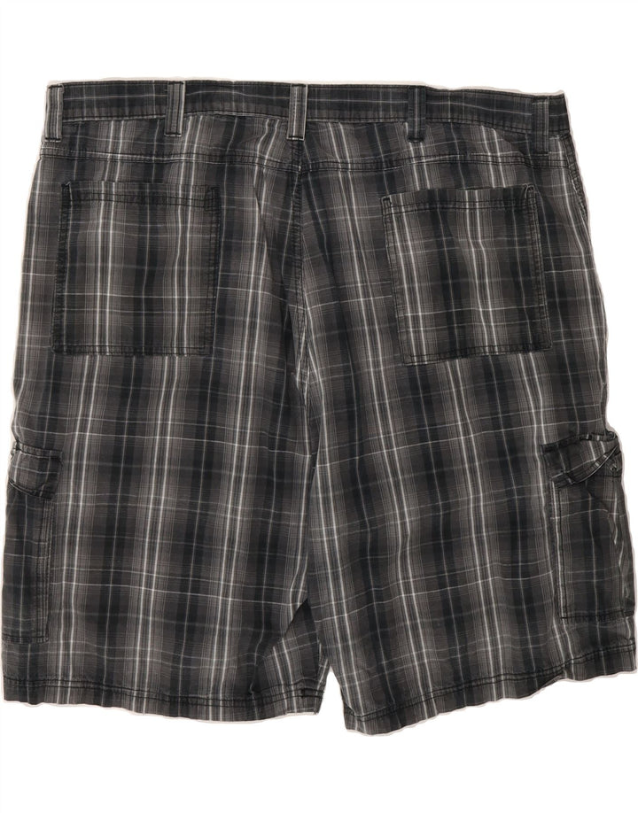 WRANGLER Mens Cargo Shorts W44 2XL Grey Check Cotton Vintage Wrangler and Second-Hand Wrangler from Messina Hembry 