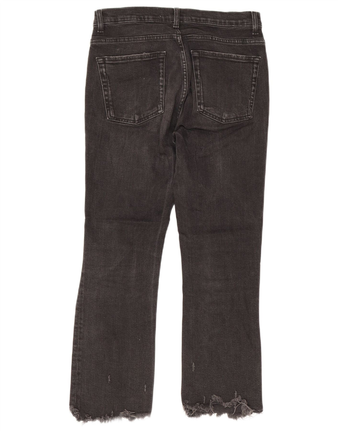 Zara Damen Bootcut Jeans EU 36 XS W26 L25 Schwarz