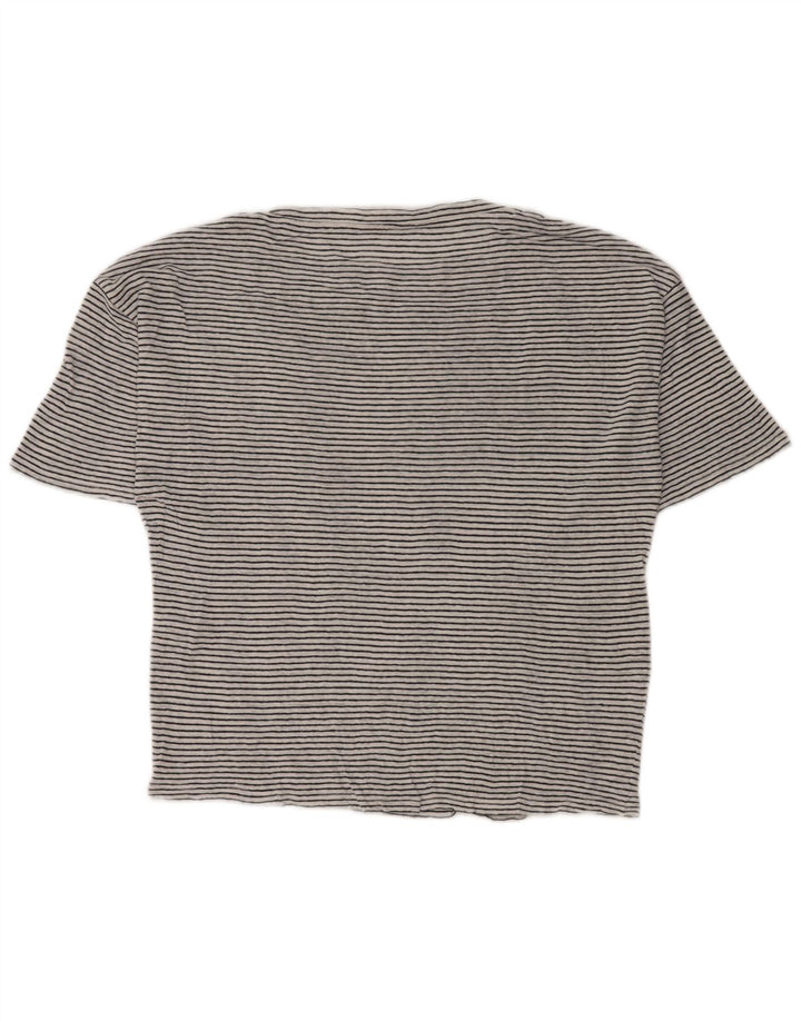 Max Mara Damen Weekend T-Shirt Top UK 14 Mittelweiß gestreift nautisch
