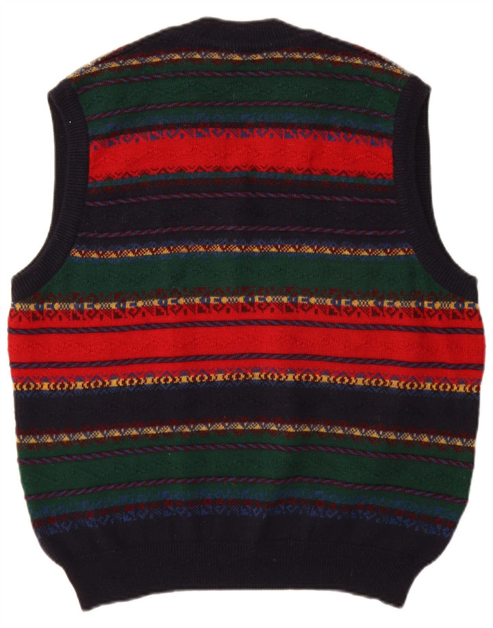 Frank Alexs Herren Weste Tank Top IT 50 Medium Mehrfarbig gestreift Wolle