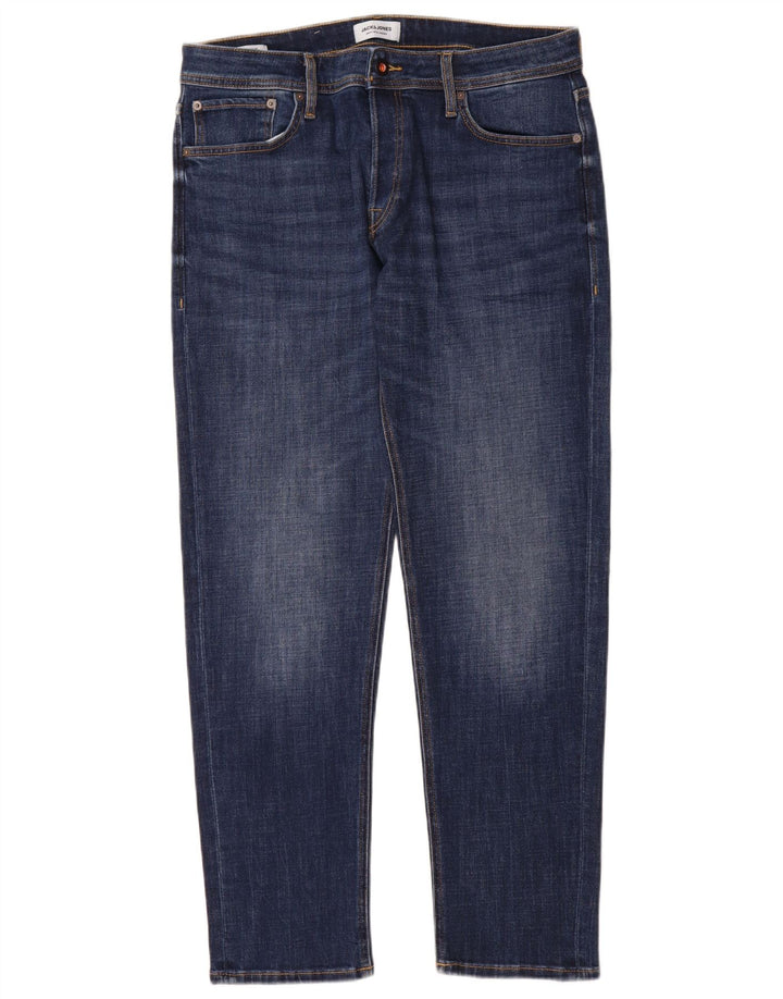 Jack & Jones Herren Slim Jeans W34 L32 Blaue Baumwolle