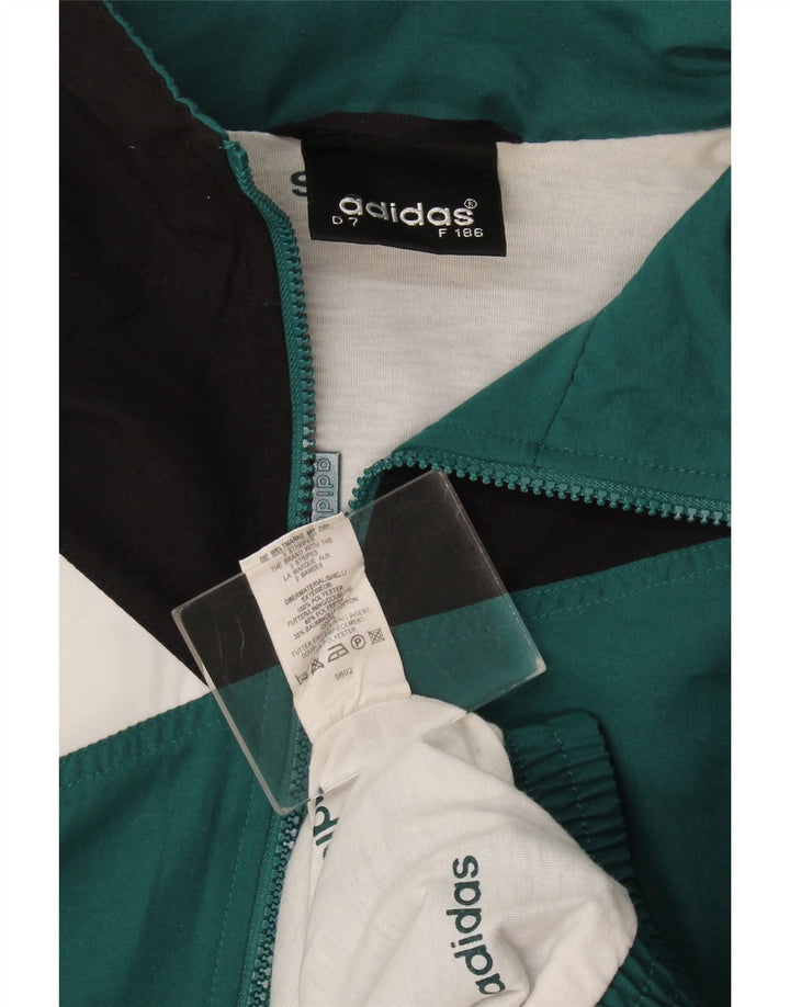 Adidas Herren-Trainingsanzug mit grafischem Oberteil, XL, grünes Farbblock-Polyester