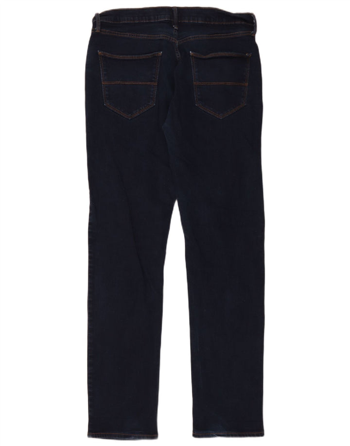 Marks & Spencer Herren Tapered Jeans W34 L33 Marineblaue Baumwolle