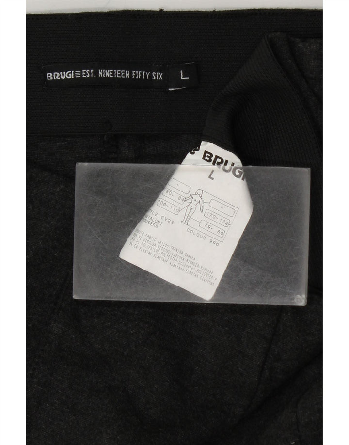 BRUGI Damen-Freizeithose, schmal, Größe L, W32, L28, schwarze Viskose