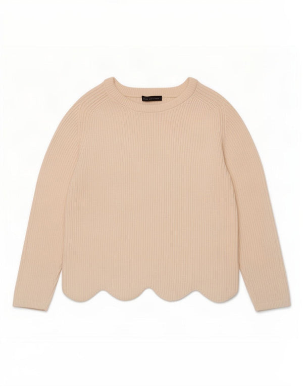 Marks & Spencer Damen-Pullover mit U-Boot-Ausschnitt, UK 20 2XL, cremefarbene Baumwolle