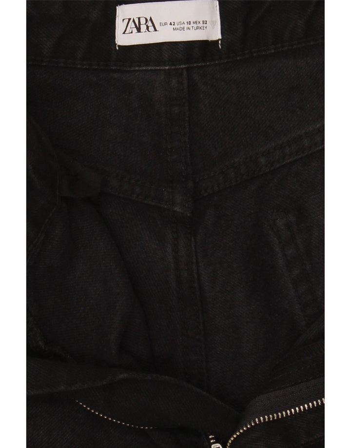 Zara Damen Loose Jeans EU 42 Large W32 L28 Schwarz