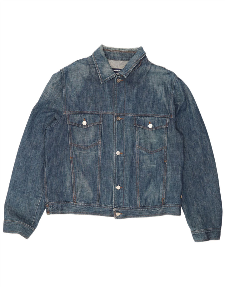 CERRUTI 1881 Herren Jeansjacke UK 44 2XL Blaue Baumwolle