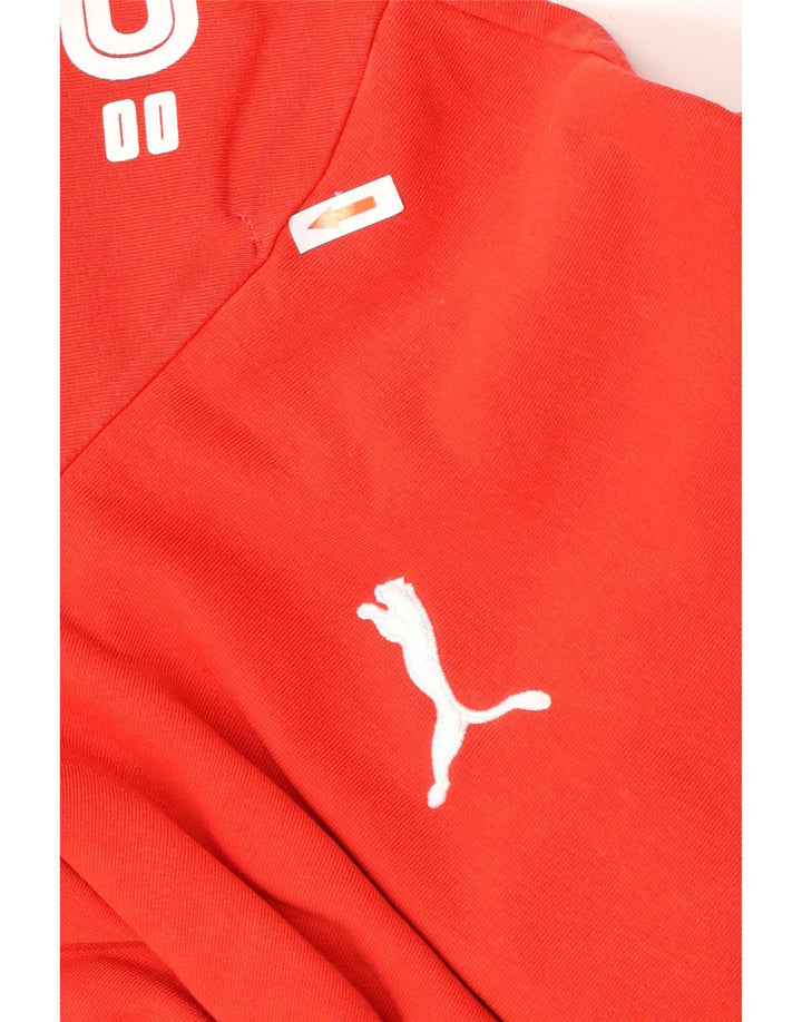 Puma Herren Graphic Hoodie Pullover Mittelrot