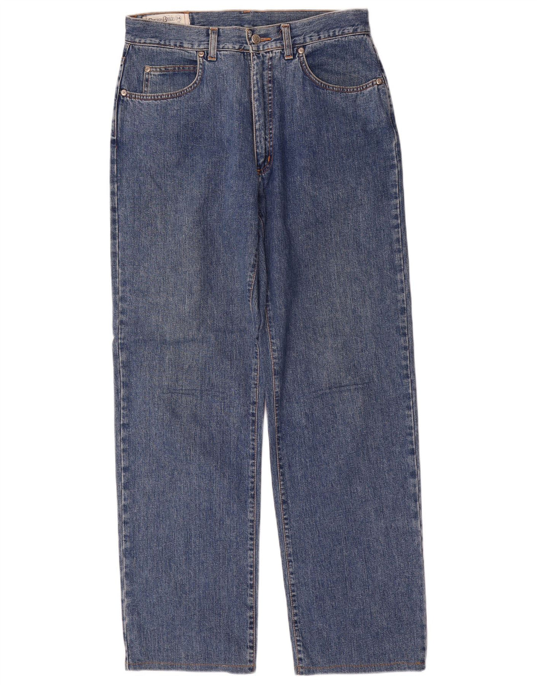 Baumwollgürtel Herren Tapered Jeans W34 L33 Blau