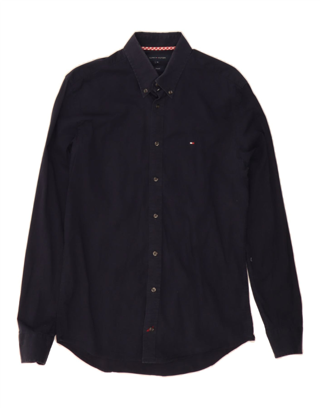 TOMMY HILFIGER Mens Shirt Medium Navy Blue Cotton Vintage Tommy Hilfiger and Second-Hand Tommy Hilfiger from Messina Hembry 