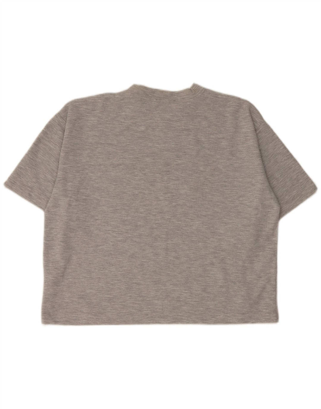 Zara Damen T-Shirt Top UK 16 Large Grau geflecktes Polyester