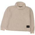 Calvin Klein Damen-Fleecepullover mit Rollkragen, übergroß, Gr. 16, Weiß