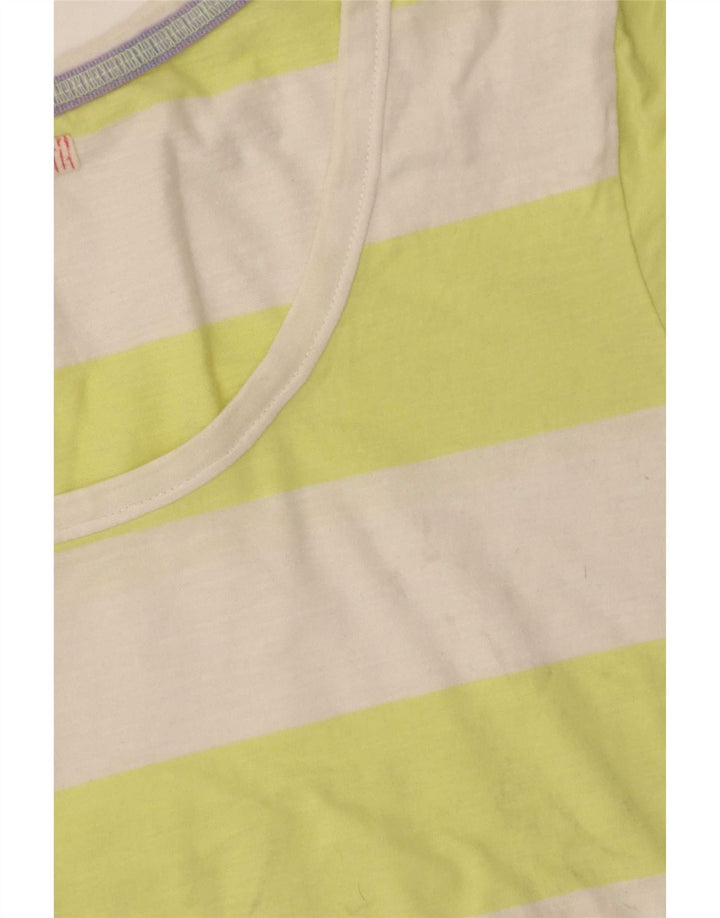 White Stuff Damen T-Shirt Top UK 10 Small Mehrfarbig gestreift