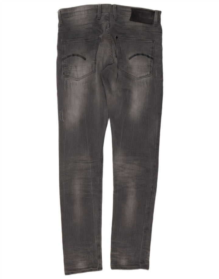 G-Star Herren Revend Distressed Super Slim Jeans W33 L34 Graue Baumwolle