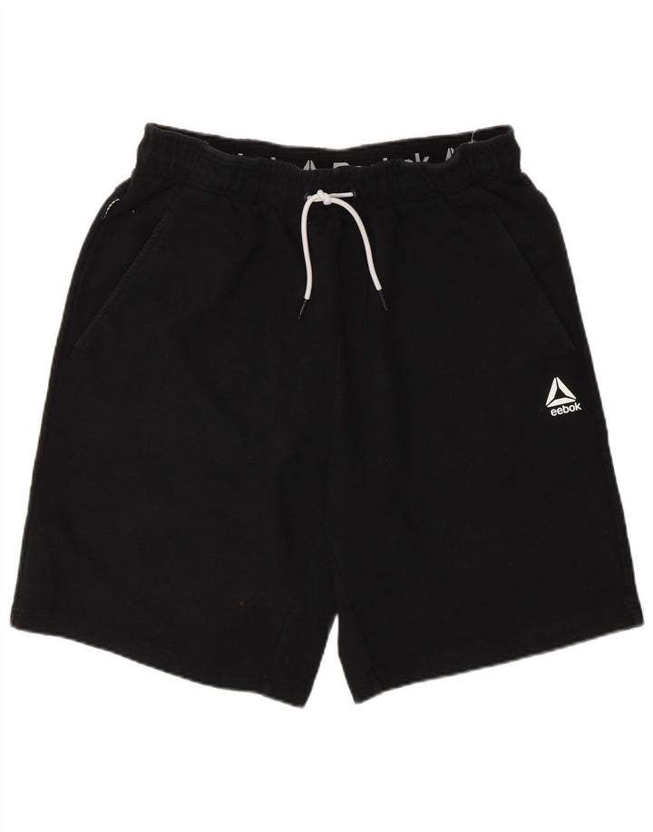 Reebok Herren Sportshorts Medium Schwarz Baumwolle