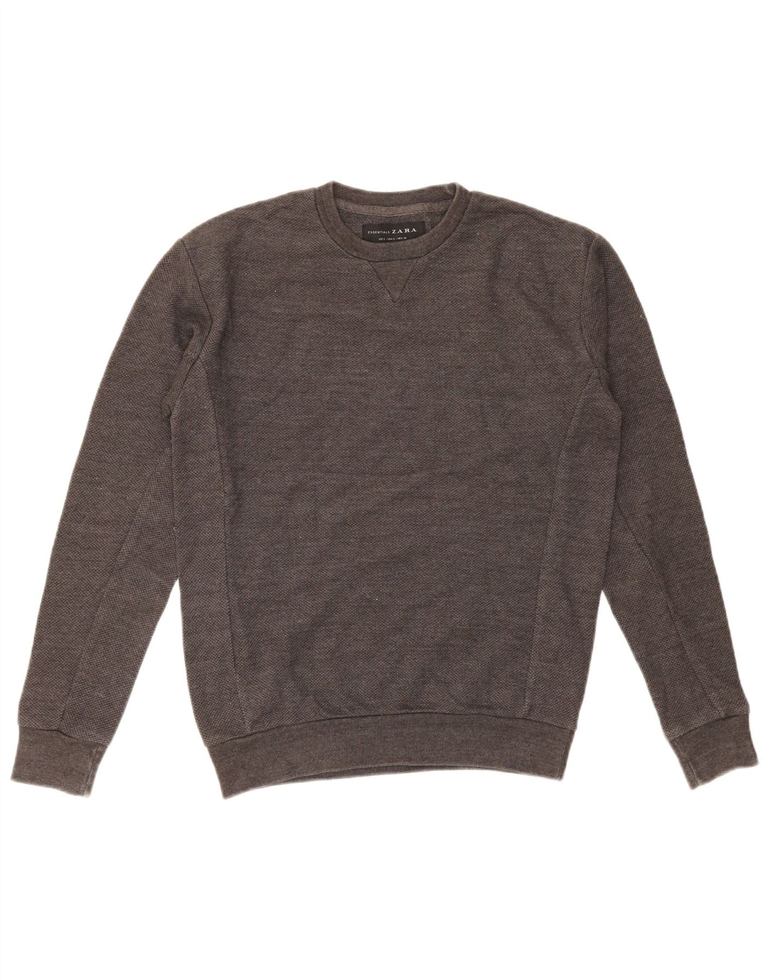 ZARA Herren Sweatshirt Pullover Small Grau Baumwolle