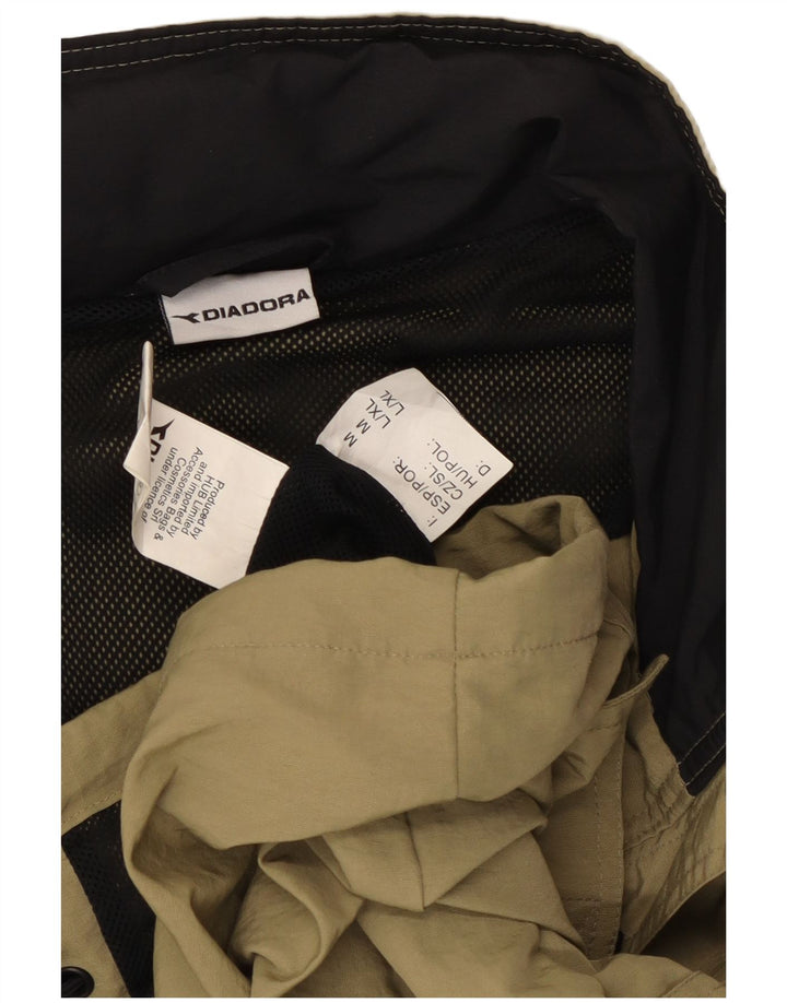 Diadora Herren-Regenjacke mit Kapuze, UK 40, Größe L, Khaki, Polyamid