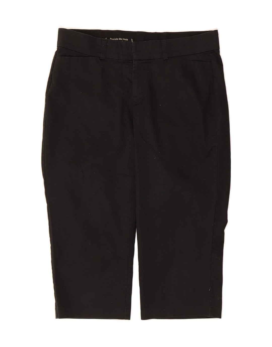 DOCKERS Womens Straight Capri Trousers US 14 XL W36 L21 Black Polyester Vintage Dockers and Second-Hand Dockers from Messina Hembry 