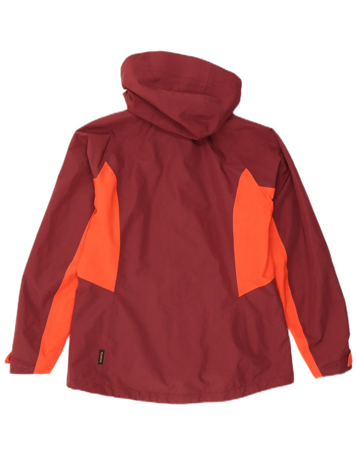 Jack Wolfskin Damen Regenjacke UK 10/12 Medium Burgund Colourblock