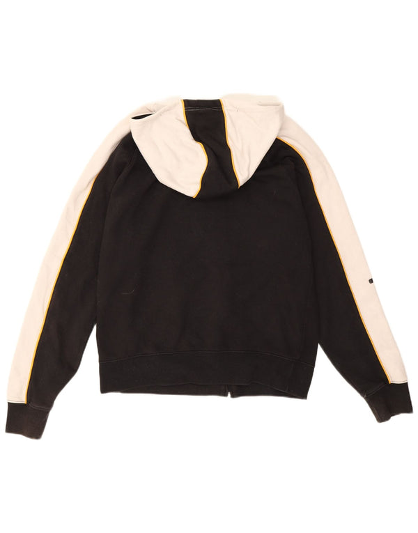Champion Damen-Kapuzenpullover mit grafischem Reißverschluss, UK 14, Mittelschwarz, Farbblock