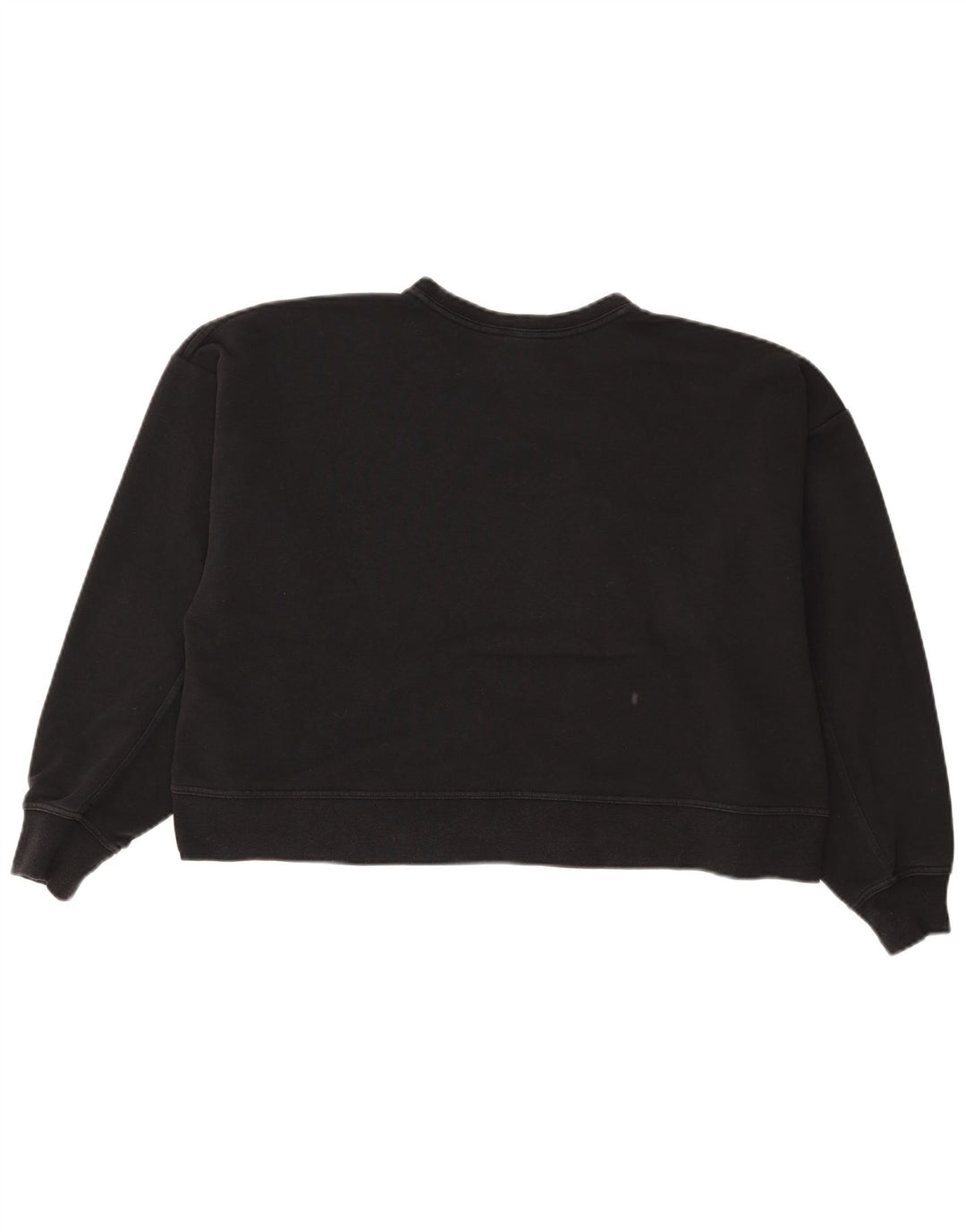 Nike Womens Crop Graphic Oversized Sweatshirt Pullover UK 16 Large Schwarz