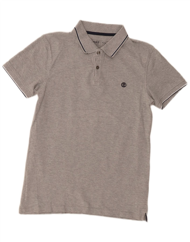 Timberland Herren Slim Fit Poloshirt mittelgraue Baumwolle