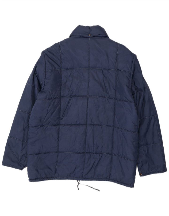 Vintage Herren Wattierte Jacke UK 42 XL Marineblau