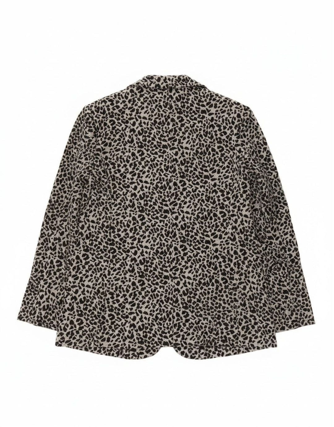 Marks & Spencer Offene Damen-Blazerjacke, UK 14, Mittelgrau mit Tiermuster