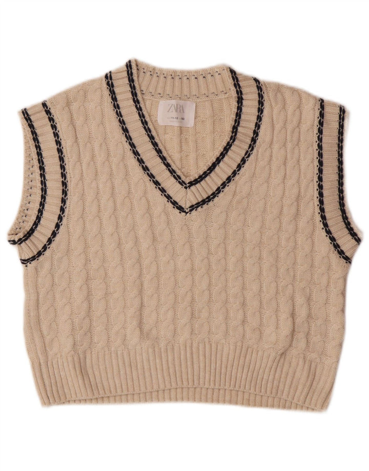 Zara Tanktop für Mädchen, 11–12 Jahre, aus weißem Polyester