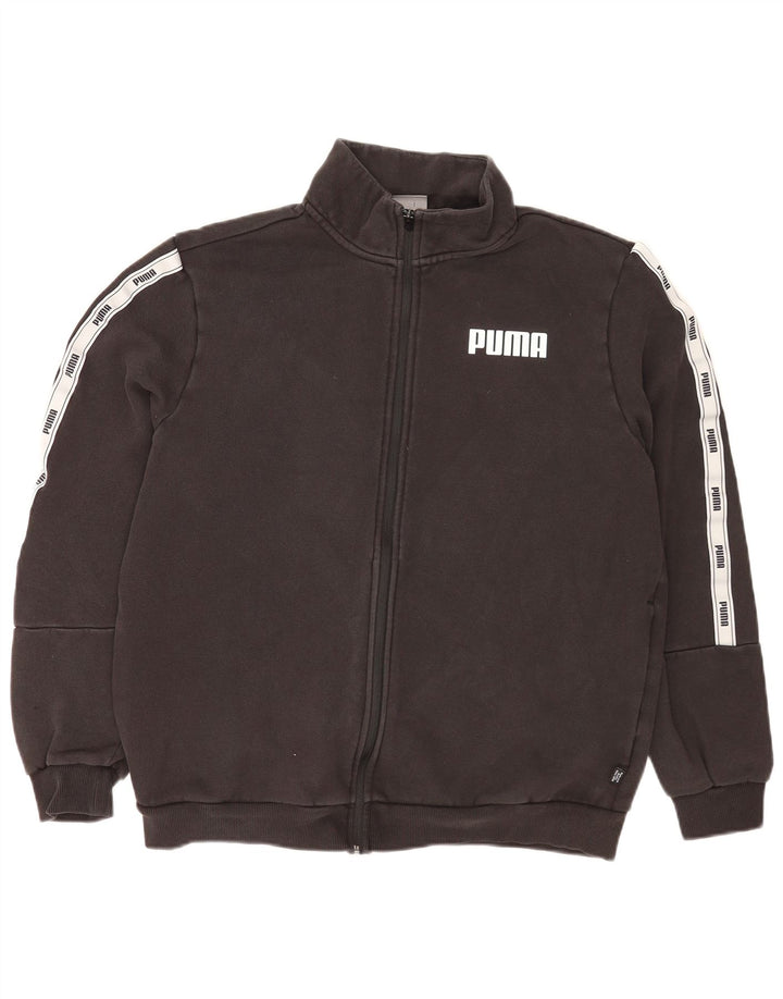 Puma Herren-Trainingsanzug mit Grafik-Oberteil, große graue Farbblock-Baumwolle