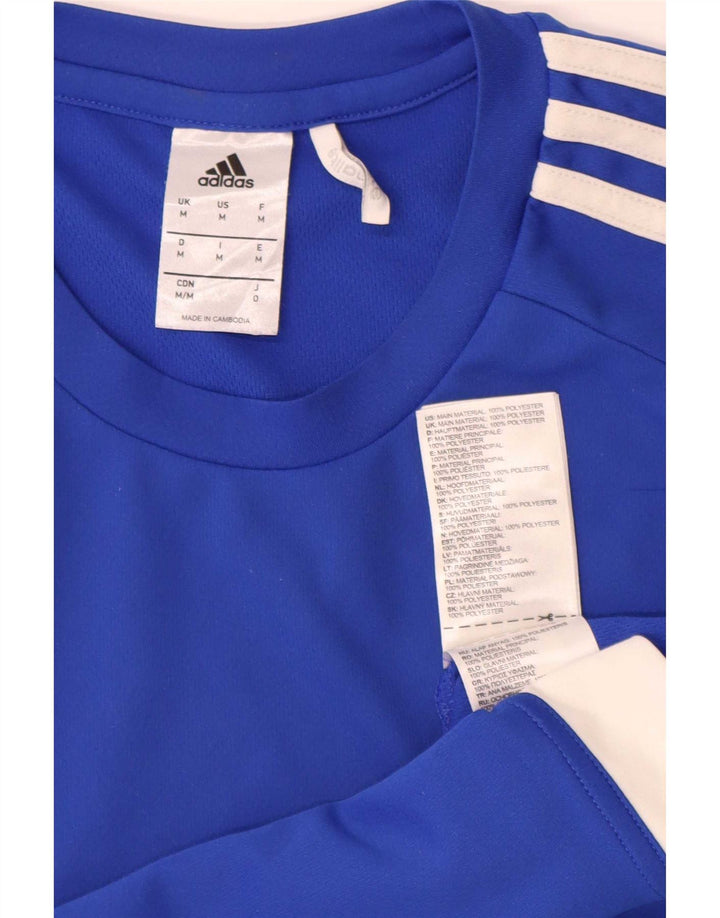 Adidas Herren Climalite T-Shirt Top Mittelblaues Colourblock-Polyester