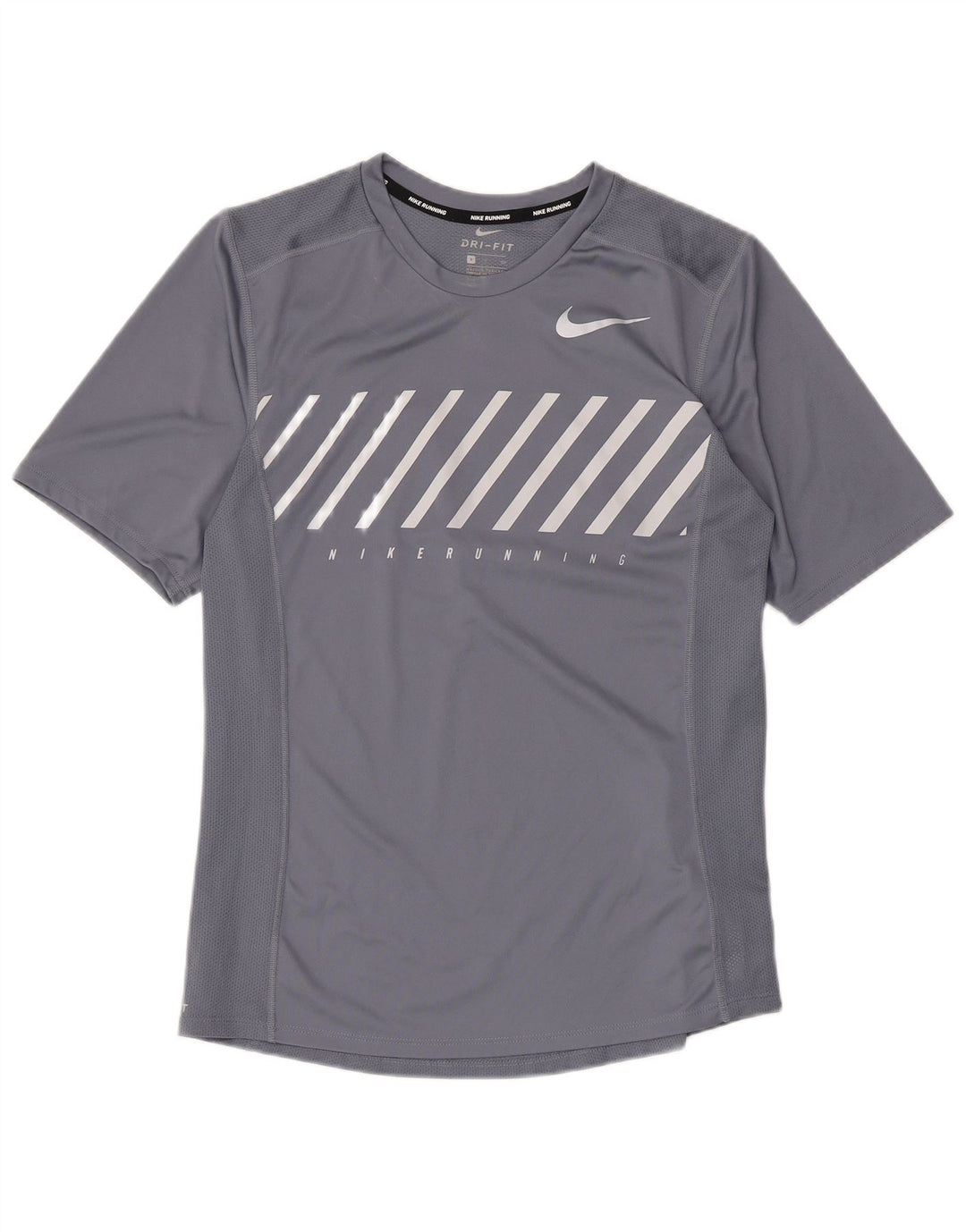 Nike Herren Dri Fit Graphic T-Shirt Top Small Grau Polyester