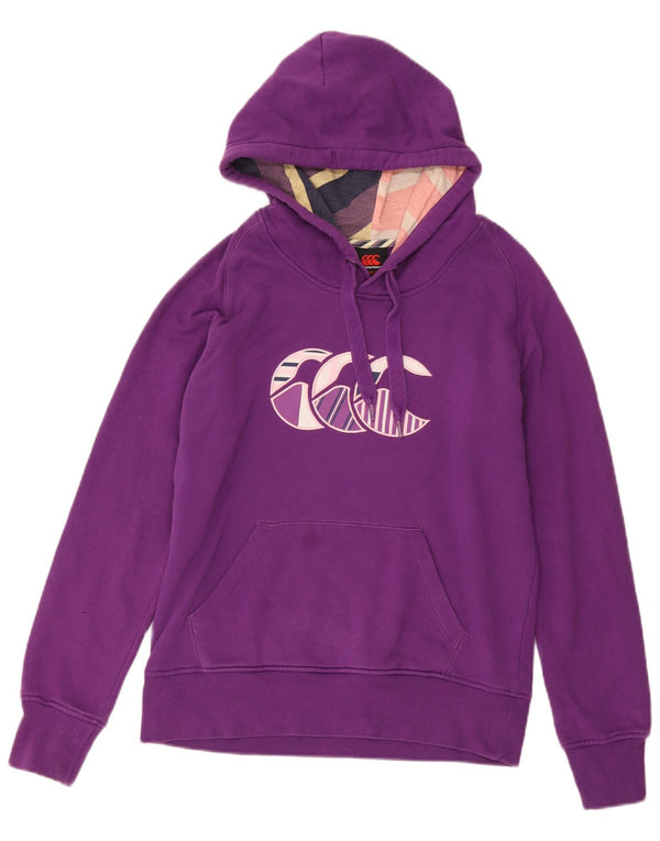 Canterbury Damen-Kapuzenpullover mit Grafik, UK 12, mittelviolette Baumwolle