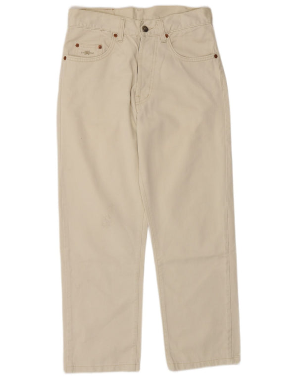 Charro Damen High Rise Straight Jeans W29 L27 Off White Baumwolle