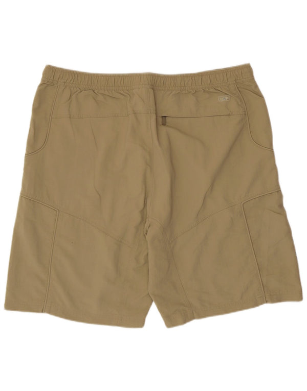ADIDAS Herren Shorts W40 XL Khaki Colourblock Nylon