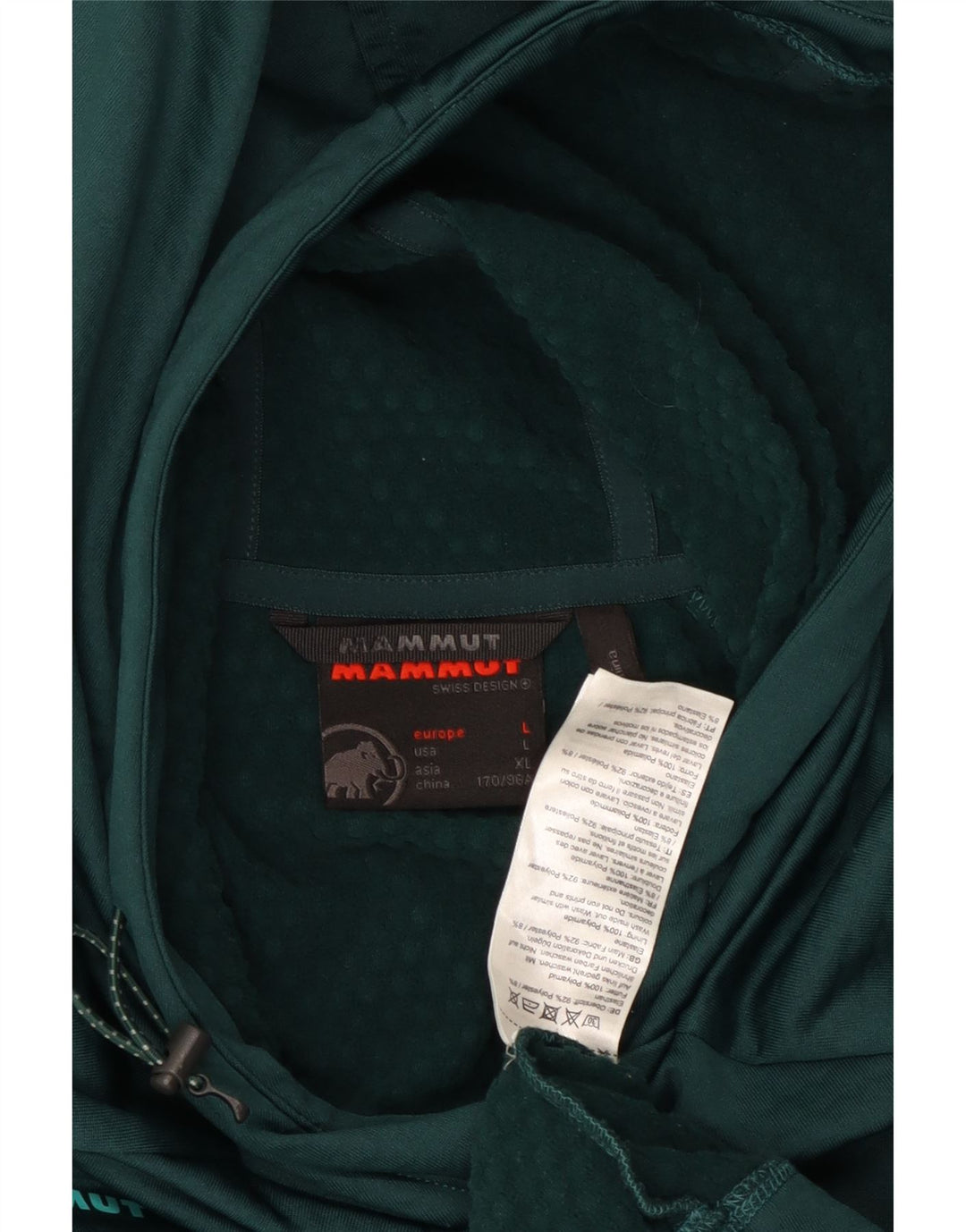 MAMMUT Damen Kapuzenpullover UK 16 Large Grün Polyester