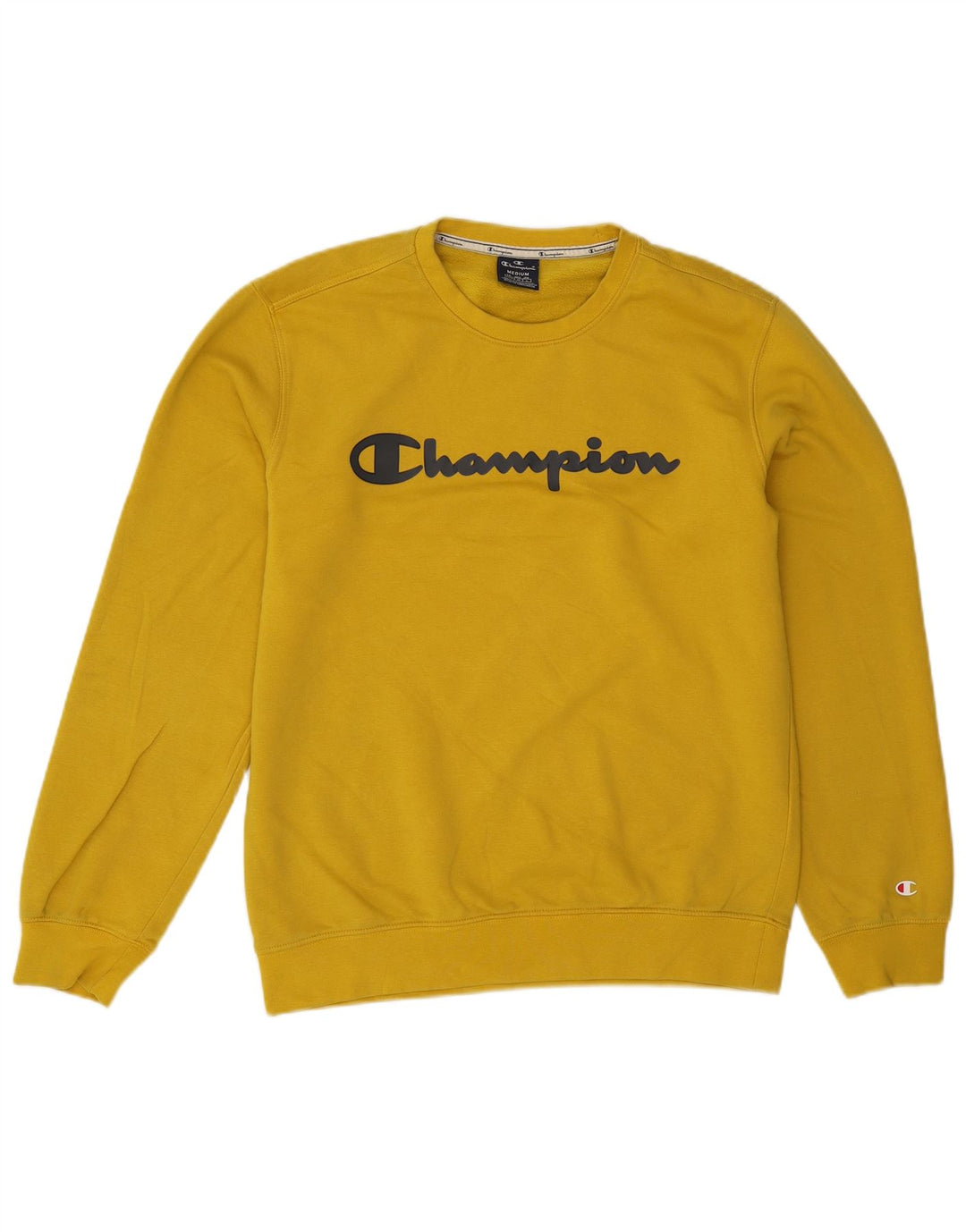 Champion Herren-Sweatshirt mit Grafik, mittelgelbe Baumwolle