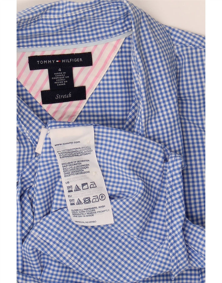 Tommy Hilfiger Damenhemd US 4 Small Blue Gingham Cotton