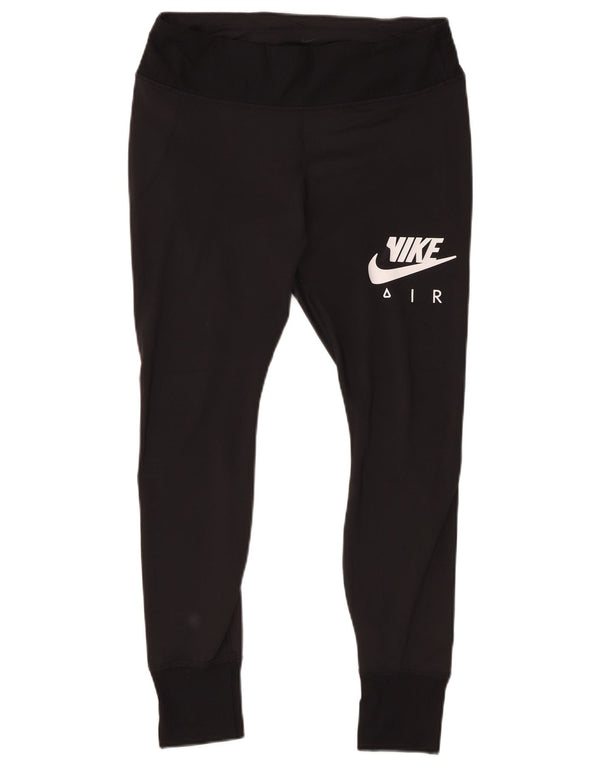 Nike Womens Graphic Leggings UK 14 Large Schwarz Polyester