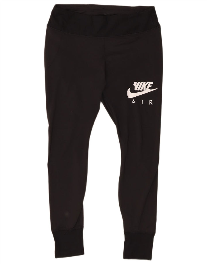 Nike Womens Graphic Leggings UK 14 Large Schwarz Polyester